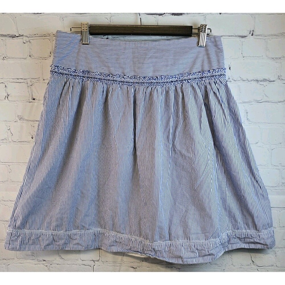 American Eagle Womens Blue And White Pin Stripe Skirt Sz 8 Cottagecore Preppy